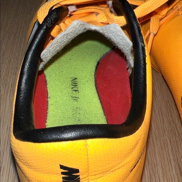 Nike Mercurial Kid’s Soccer Shoes in Orange and Black - Picture 14 of 16